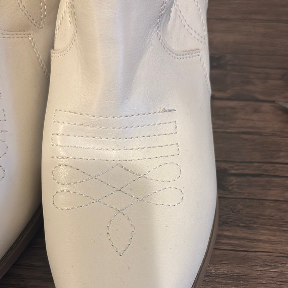 SOLD OUT ❌Indigo Cream Ankle Booties - Picture 5 of 8